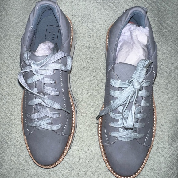 NWT SHUSHOP ”Shea” Suede Blue Color Blocked Platforms Lightweight Sneakers - Picture 12 of 13